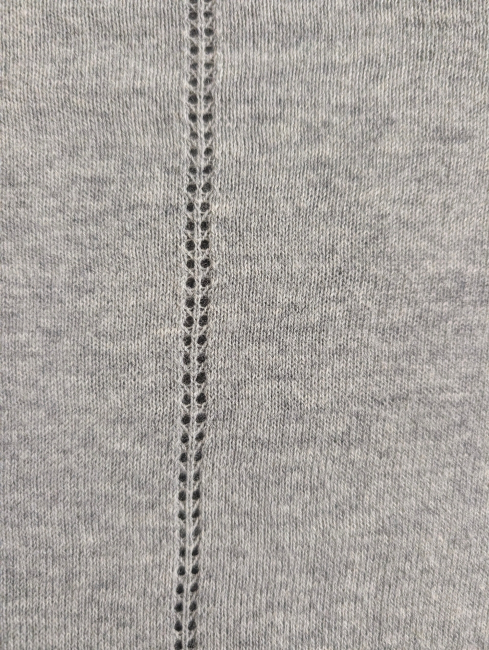 Indi & Cold Grey Cotton Cashmere Turtleneck Sweater Eyelet Detail Old Money L - Picture 3 of 8